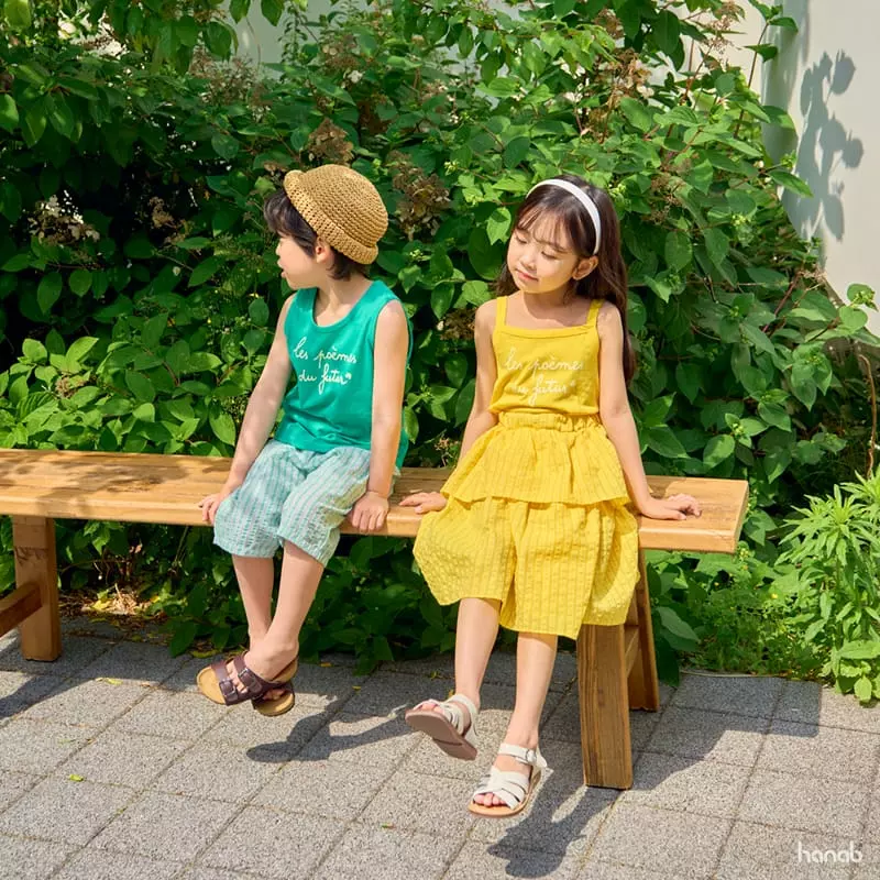 Hanab - Korean Children Fashion - #kidsstore - Sunset Top Bottom Set Skirt Set - 9