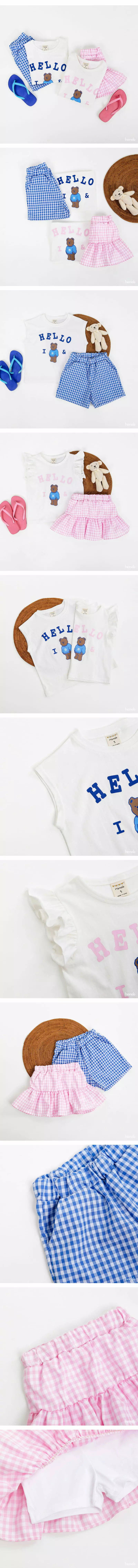 Hanab - Korean Children Fashion - #kidzfashiontrend - Hello Bear Top Bottom Set - 3