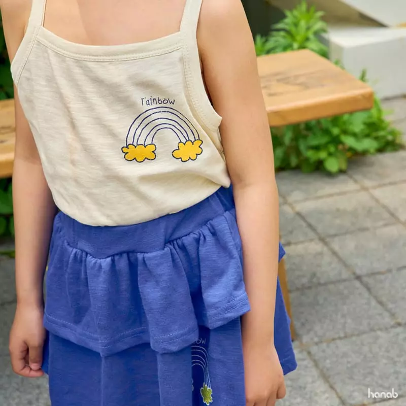 Hanab - Korean Children Fashion - #kidzfashiontrend - Blue Rainbow Top Bottom Set - 8