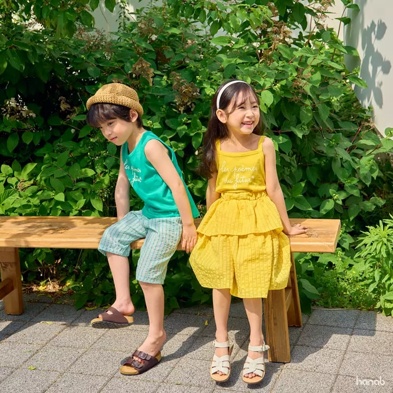 Hanab - Korean Children Fashion - #kidzfashiontrend - Sunset Top Bottom Set Skirt Set - 10
