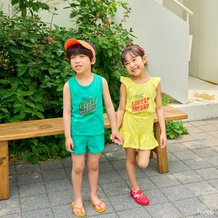 Hanab - Korean Children Fashion - #kidzfashiontrend - Gatsby Top Bottom Set - 12