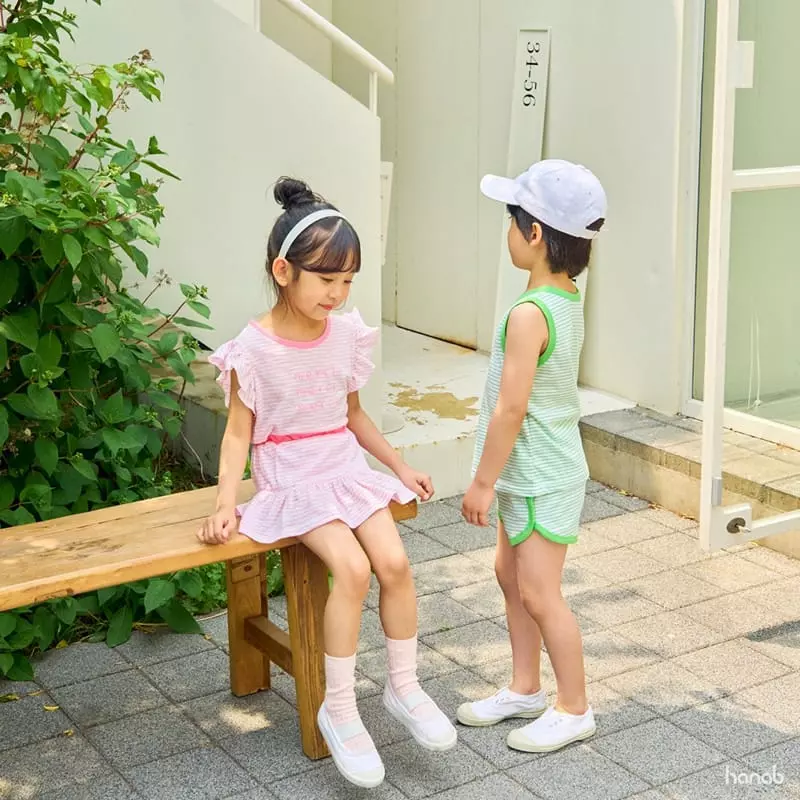 Hanab - Korean Children Fashion - #magicofchildhood - Stripes Merci Top Bottom Set - 10