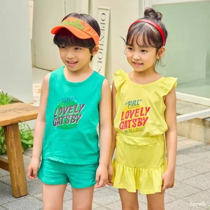 Hanab - Korean Children Fashion - #prettylittlegirls - Gatsby Top Bottom Set