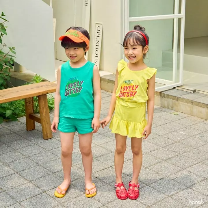 Hanab - Korean Children Fashion - #toddlerclothing - Gatsby Top Bottom Set - 4