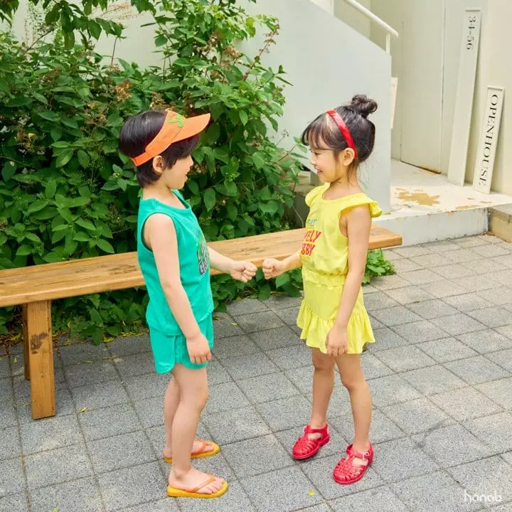 Hanab - Korean Children Fashion - #todddlerfashion - Gatsby Top Bottom Set - 2
