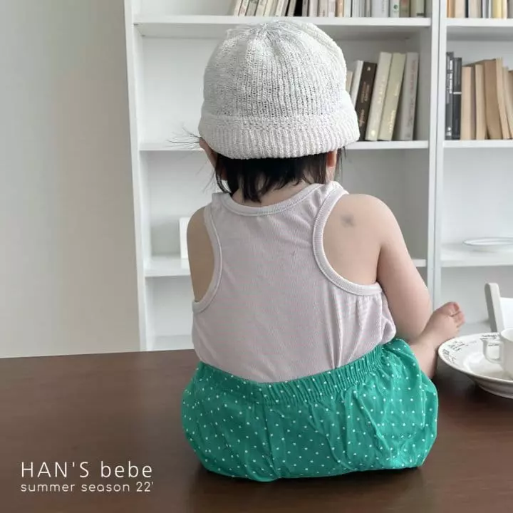 Han's - Korean Baby Fashion - #babyboutique - Bebe Stripes Mango Sleeveless - 5