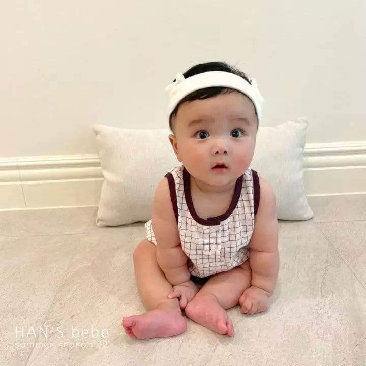 Han's - Korean Baby Fashion - #babyboutiqueclothing - Bebe Check Bodysuit - 10