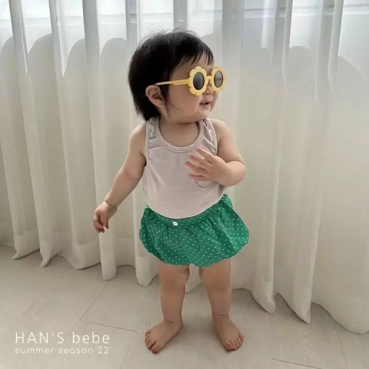 Han's - Korean Baby Fashion - #babyclothing - Bebe Stripes Mango Sleeveless - 7