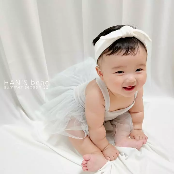 Han's - Korean Baby Fashion - #babyfever - Bebe Ballet Mesh Bodysuit - 2