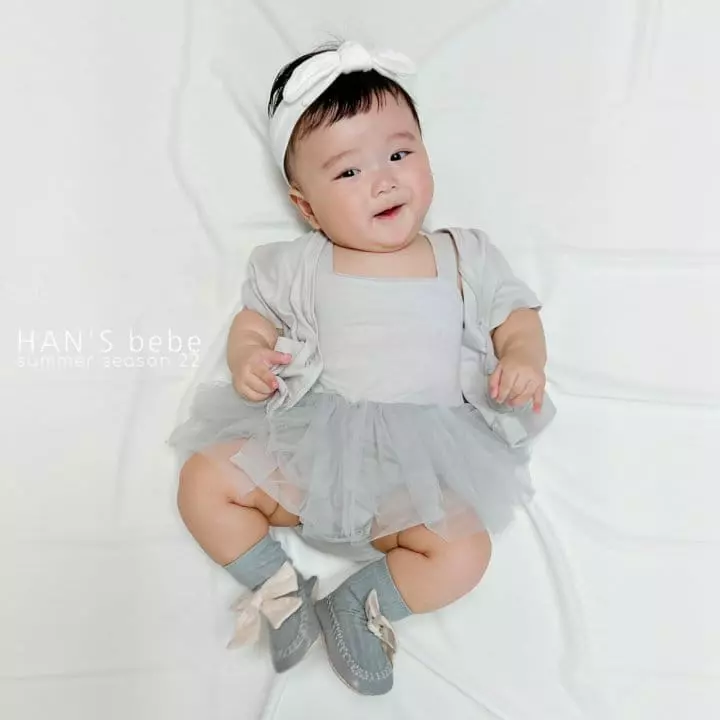 Han's - Korean Baby Fashion - #babyfever - Bebe Rib Short Sleeves Cardigan