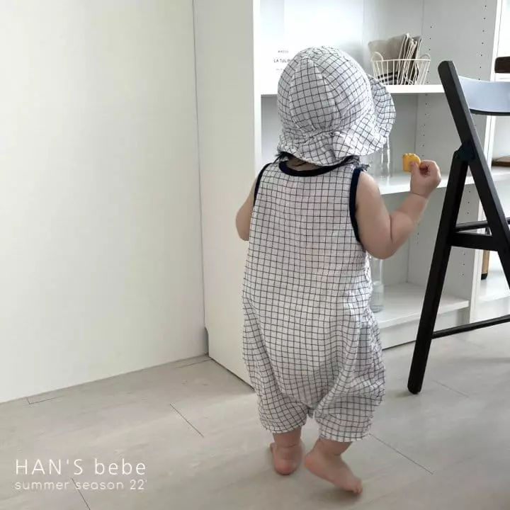 Han's - Korean Baby Fashion - #babyootd - Bebe Check Bodysuit - 2