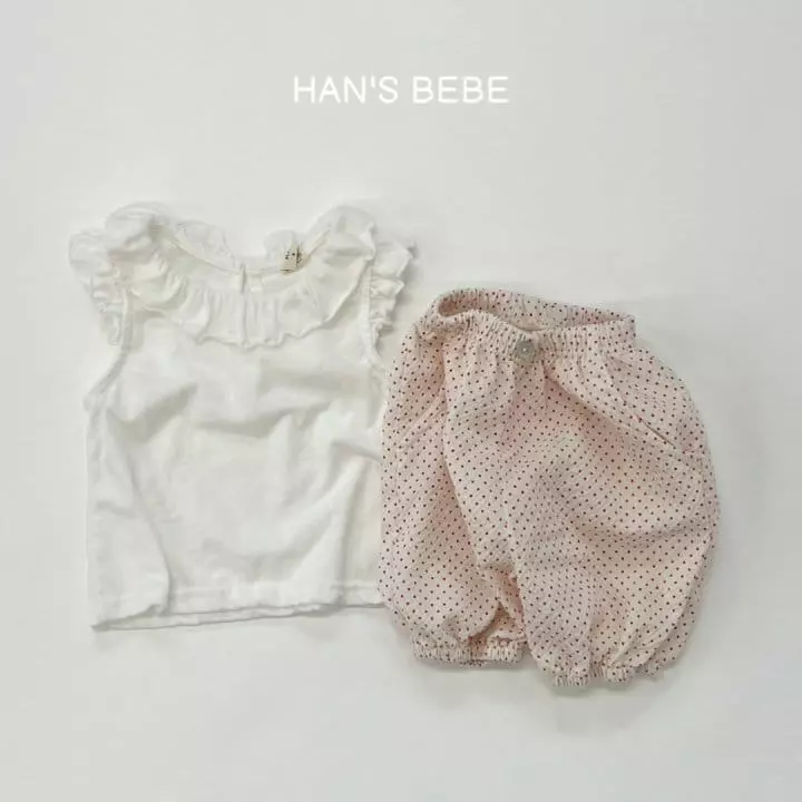 Han's - Korean Baby Fashion - #babyoutfit - Bebe Shirring Sleeveless - 9