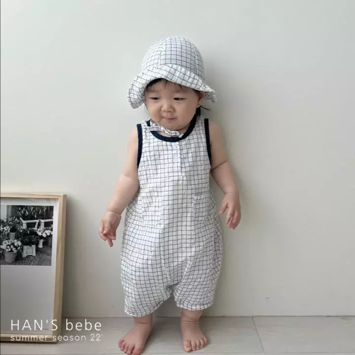 Han's - Korean Baby Fashion - #babyoutfit - Bebe Check Bodysuit - 3
