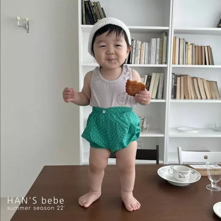 Han's - Korean Baby Fashion - #onlinebabyboutique - Bebe Stripes Mango Sleeveless - 2