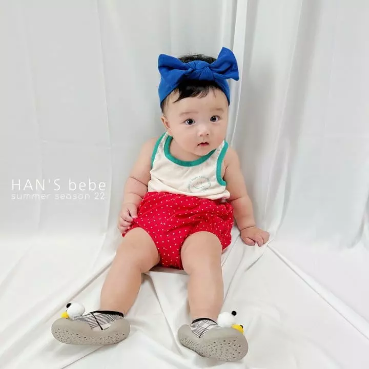 Han's - Korean Baby Fashion - #onlinebabyboutique - Bebe Mango Piping Sleeveless