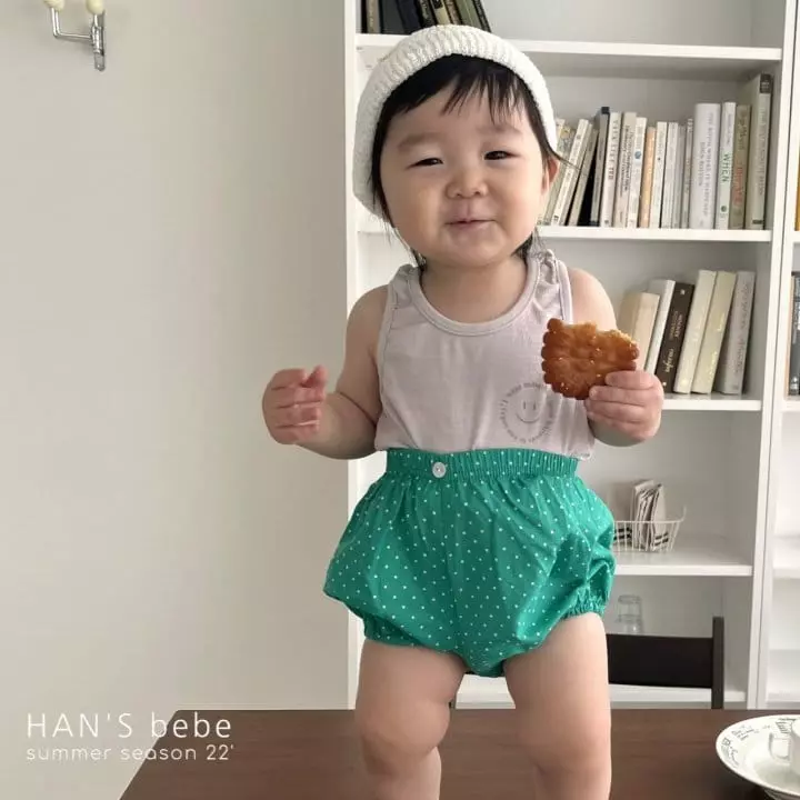Han's - Korean Baby Fashion - #onlinebabyshop - Bebe Stripes Mango Sleeveless - 3