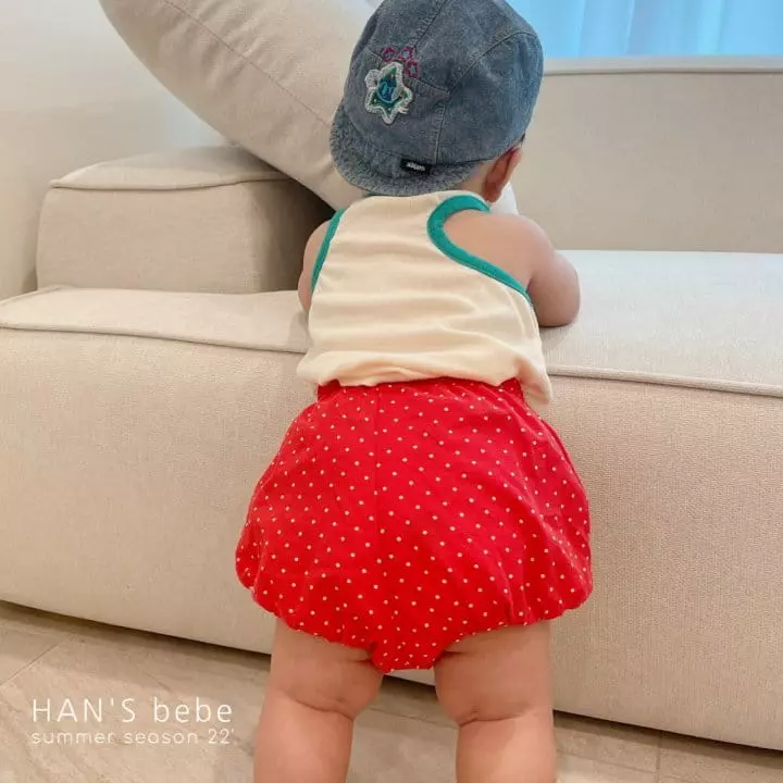 Han's - Korean Baby Fashion - #smilingbaby - Bebe Mango Piping Sleeveless - 3