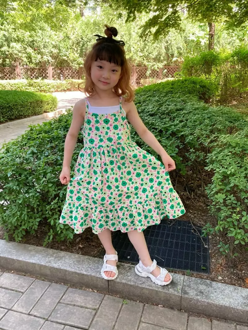 Heart Baby - Korean Children Fashion - #childofig - Flower Sleeveless One-piece - 2