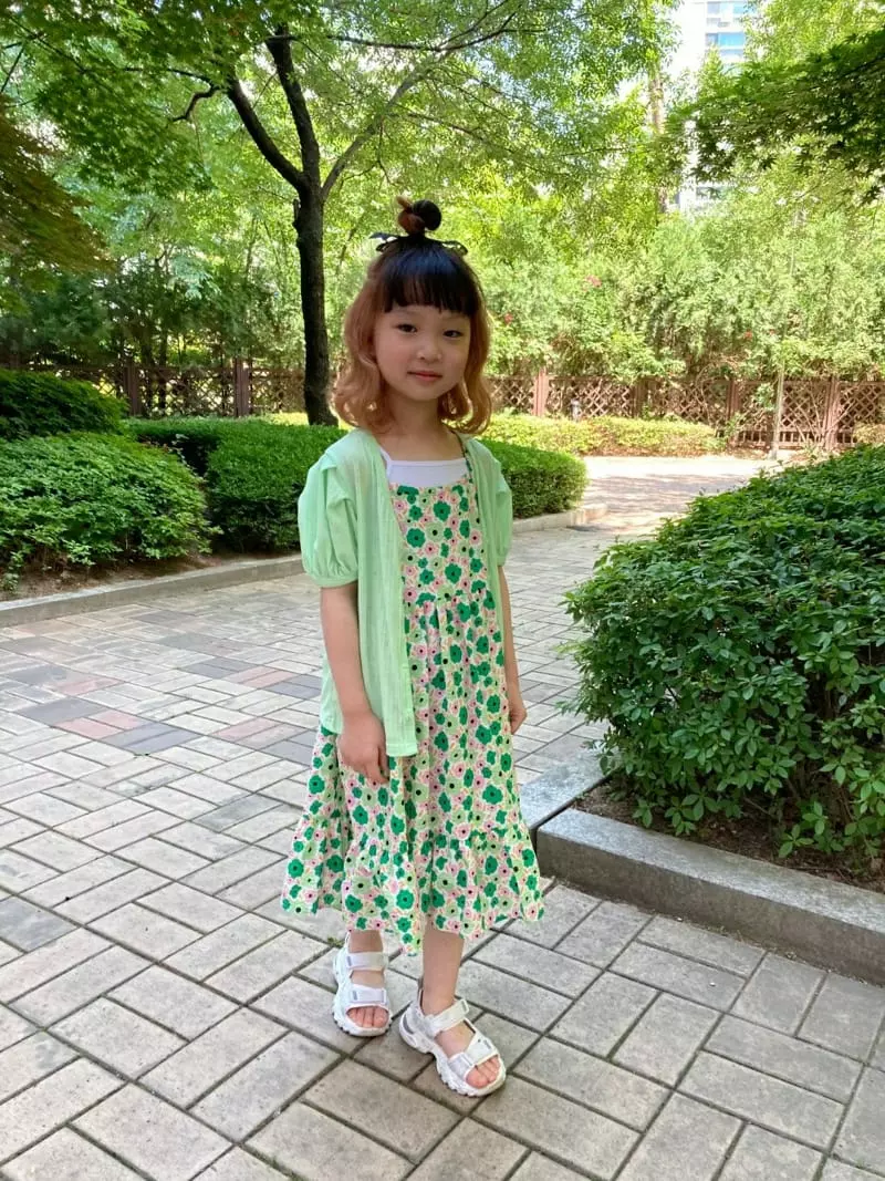 Heart Baby - Korean Children Fashion - #stylishchildhood - Flower Sleeveless One-piece