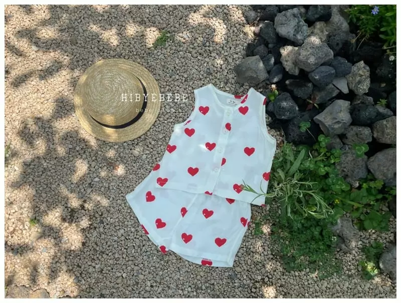 Hi Byebebe - Korean Baby Fashion - #babyboutiqueclothing - Sleeveless Top Bottom Set - 2
