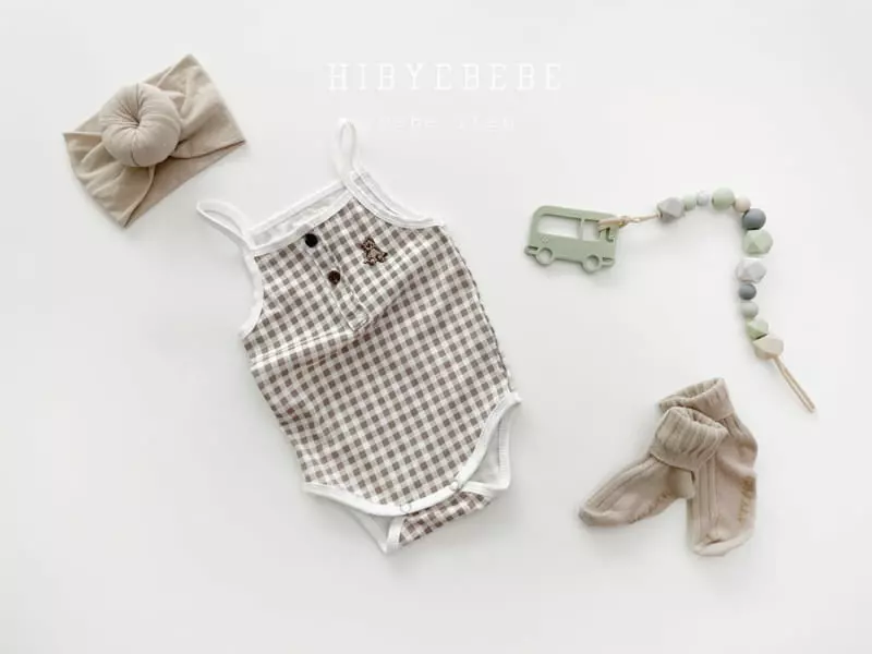 Hi Byebebe - Korean Baby Fashion - #babyclothing - Cool Sleeveless Check Bodysuit - 2
