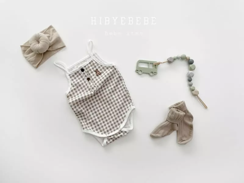Hi Byebebe - Korean Baby Fashion - #babyfashion - Cool Sleeveless Check Bodysuit - 3