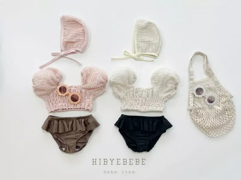 Hi Byebebe - Korean Baby Fashion - #babyfashion - Jelly Frill Bikini Swumwear with Hat - 2