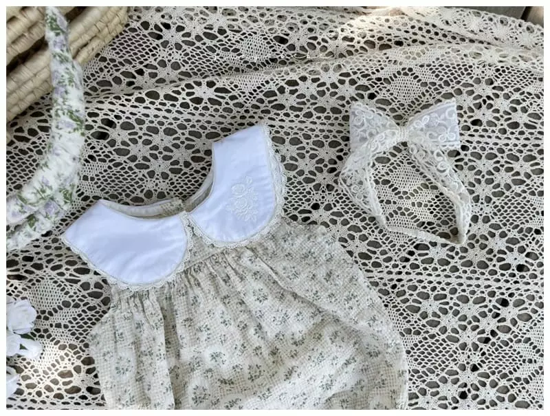 Hi Byebebe - Korean Baby Fashion - #babyfashion - Rose Collar Bodysuit - 7