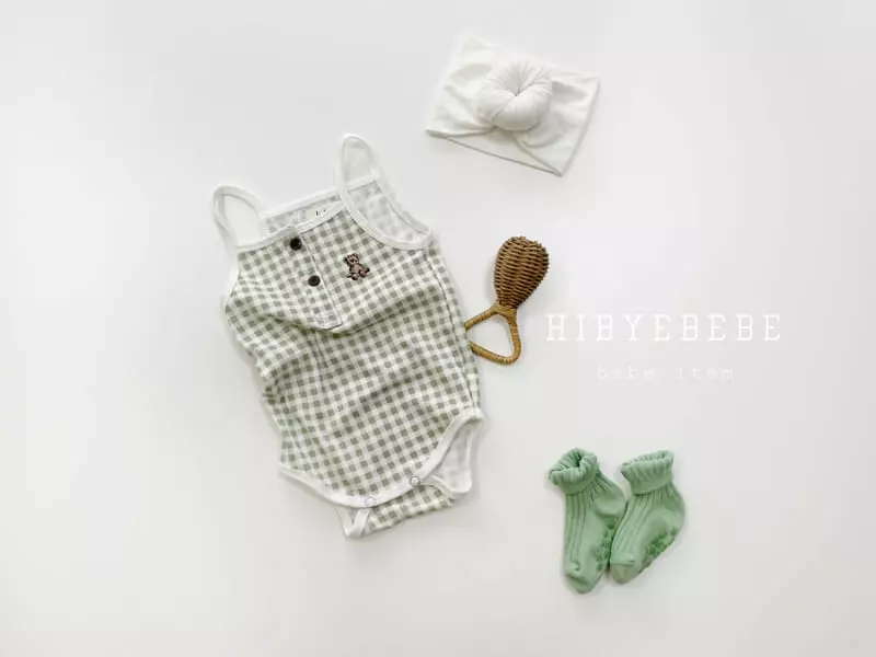 Hi Byebebe - Korean Baby Fashion - #babyfashion - Cool Sleeveless Check Bodysuit - 4