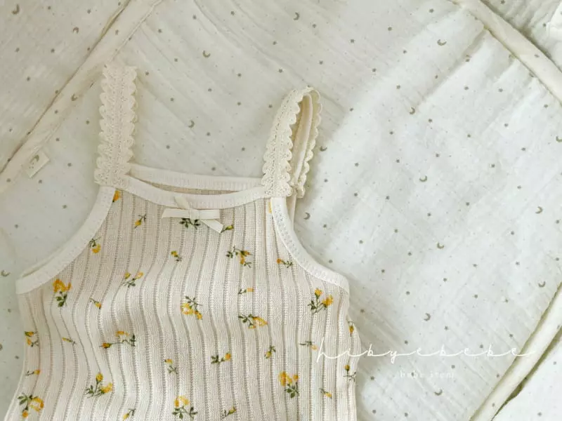 Hi Byebebe - Korean Baby Fashion - #babygirlfashion - Frill Knit Sleeveless Bodysuit - 6