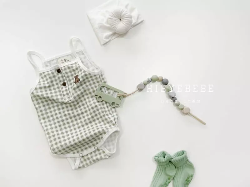 Hi Byebebe - Korean Baby Fashion - #babygirlfashion - Cool Sleeveless Check Bodysuit - 5