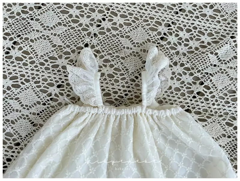 Hi Byebebe - Korean Baby Fashion - #babygirlfashion - Small Flower Lace One-piece - 10