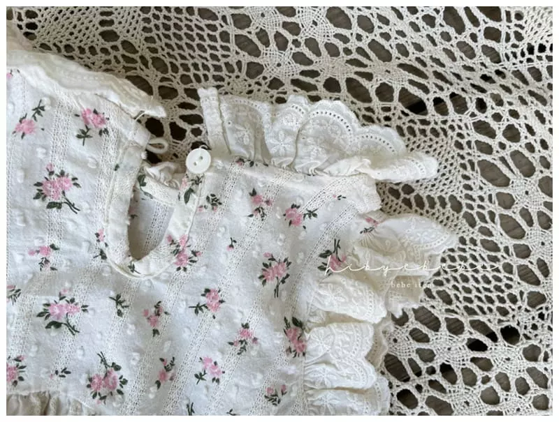 Hi Byebebe - Korean Baby Fashion - #babygirlfashion - Pink Flower Bodysuit - 8