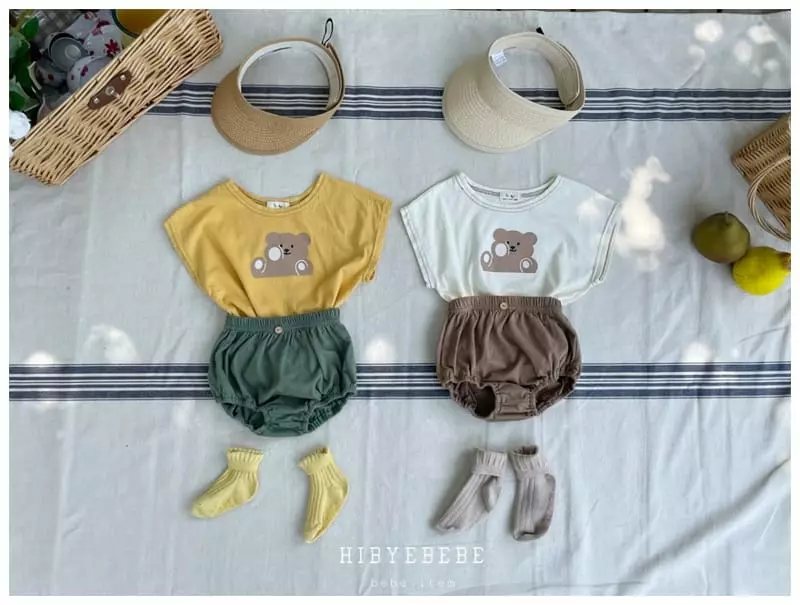 Hi Byebebe - Korean Baby Fashion - #babygirlfashion - I Cung Bear Top Bottom Set