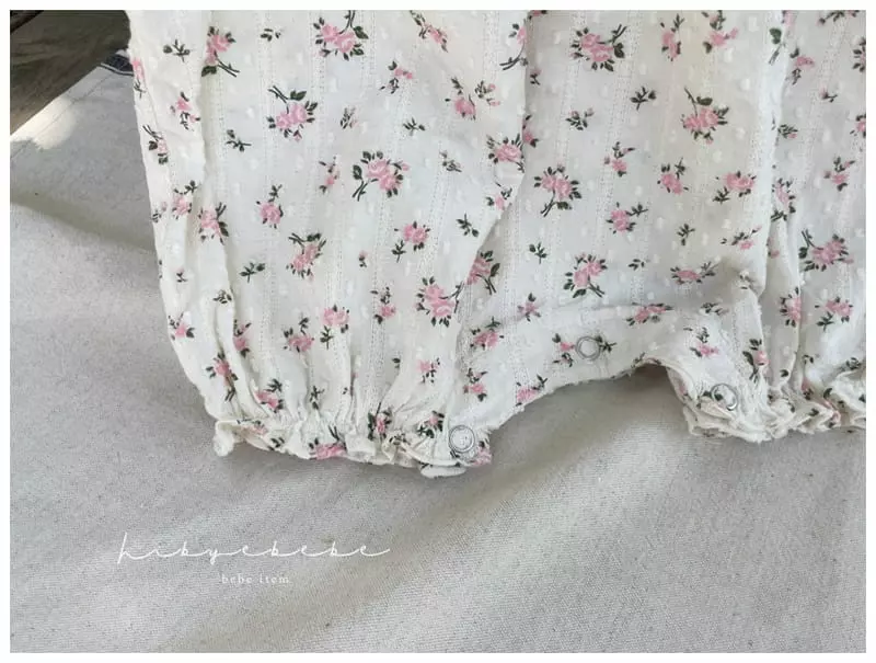 Hi Byebebe - Korean Baby Fashion - #babylifestyle - Pink Flower Bodysuit - 9