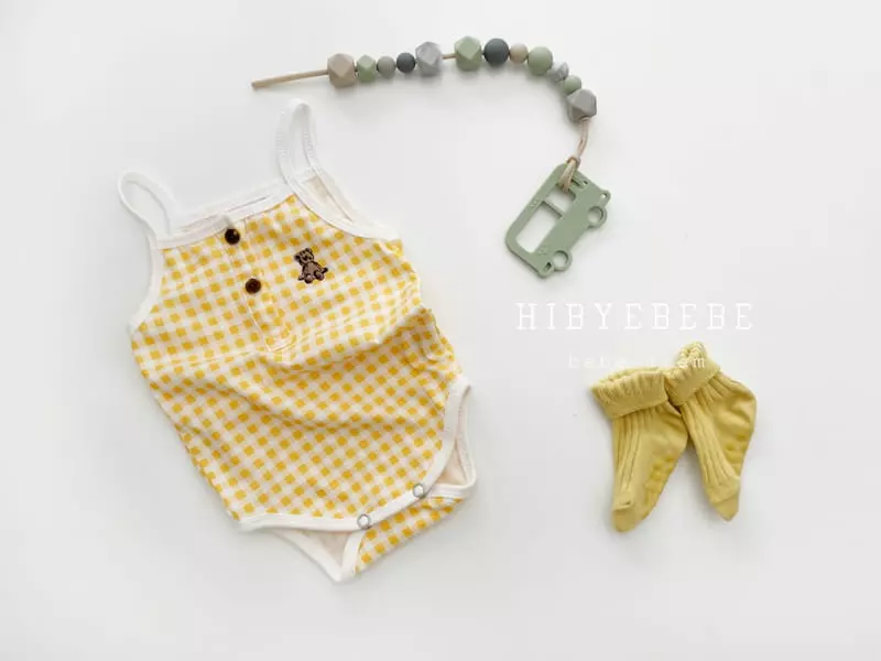 Hi Byebebe - Korean Baby Fashion - #babyoninstagram - Cool Sleeveless Check Bodysuit - 7
