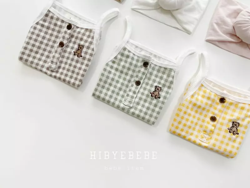 Hi Byebebe - Korean Baby Fashion - #babyootd - Cool Sleeveless Check Bodysuit - 8
