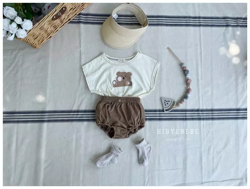 Hi Byebebe - Korean Baby Fashion - #babyoninstagram - I Cung Bear Top Bottom Set - 4