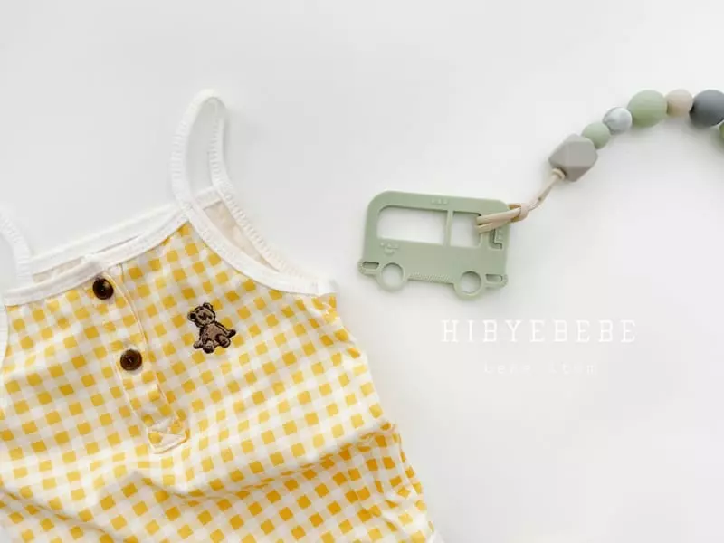 Hi Byebebe - Korean Baby Fashion - #babyoutfit - Cool Sleeveless Check Bodysuit - 10