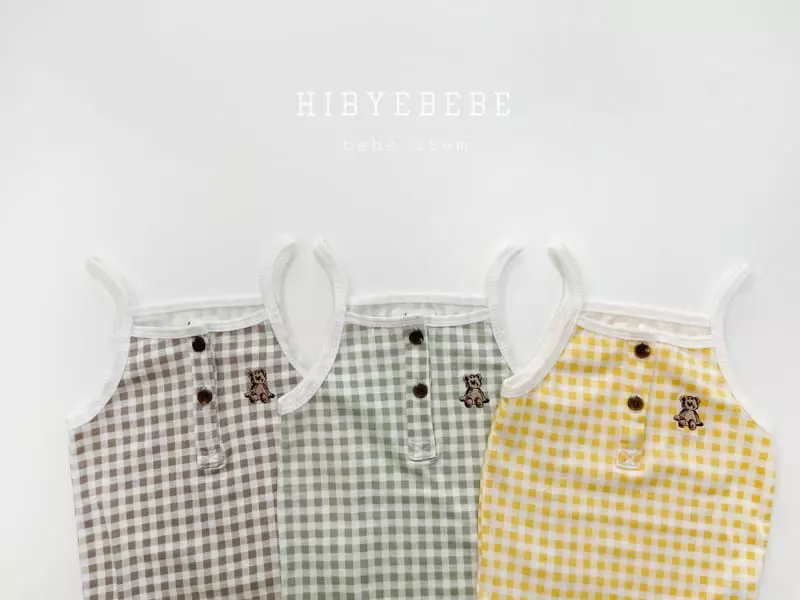 Hi Byebebe - Korean Baby Fashion - #babyoutfit - Cool Sleeveless Check Bodysuit - 9