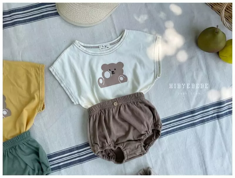 Hi Byebebe - Korean Baby Fashion - #babyoutfit - I Cung Bear Top Bottom Set - 5