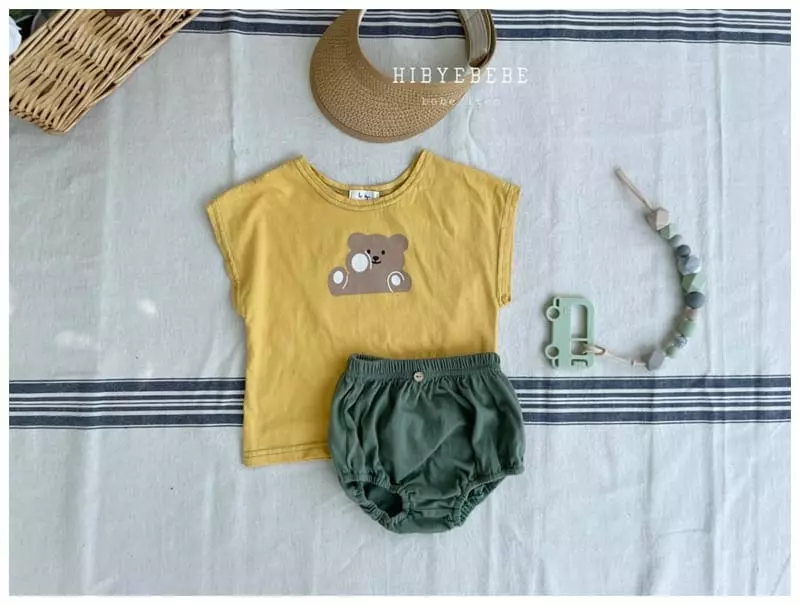 Hi Byebebe - Korean Baby Fashion - #babyoutfit - I Cung Bear Top Bottom Set - 6