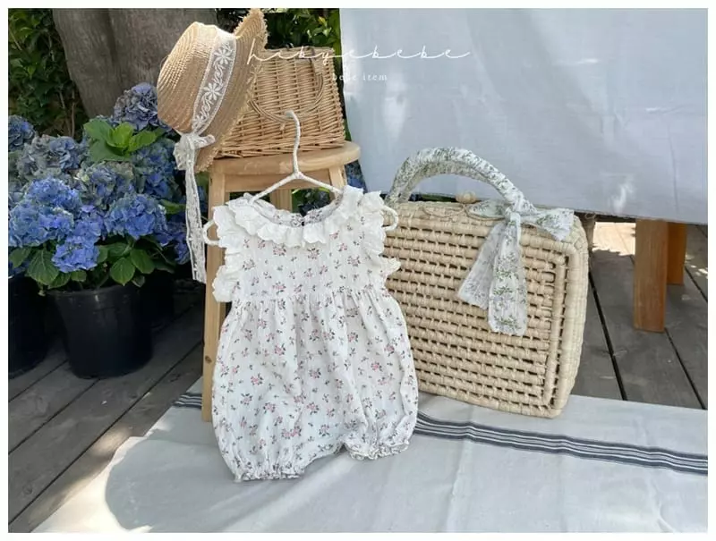 Hi Byebebe - Korean Baby Fashion - #onlinebabyshop - Pink Flower Bodysuit