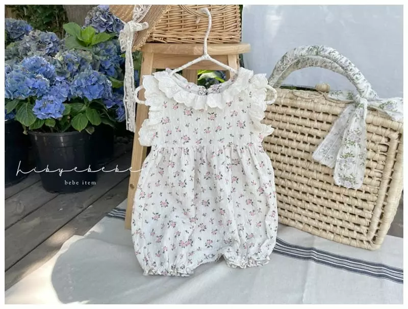 Hi Byebebe - Korean Baby Fashion - #smilingbaby - Pink Flower Bodysuit - 2