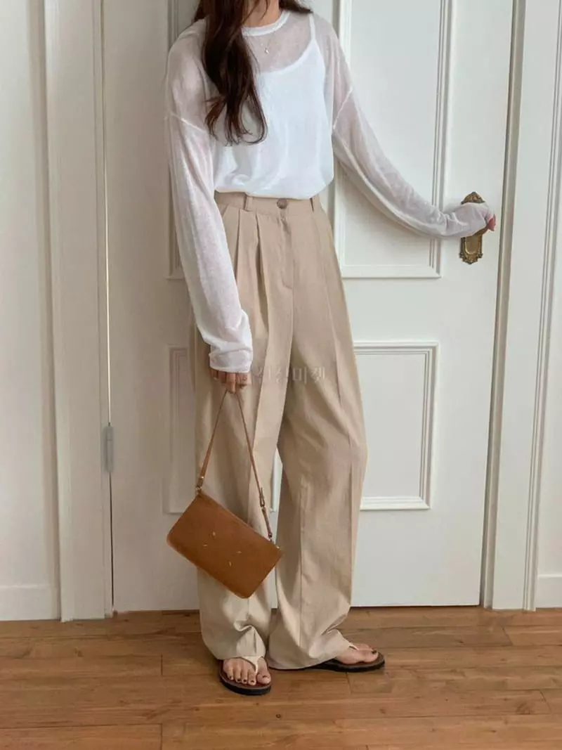 Hither - Korean Women Fashion - #momslook - Sailor Pants - 2