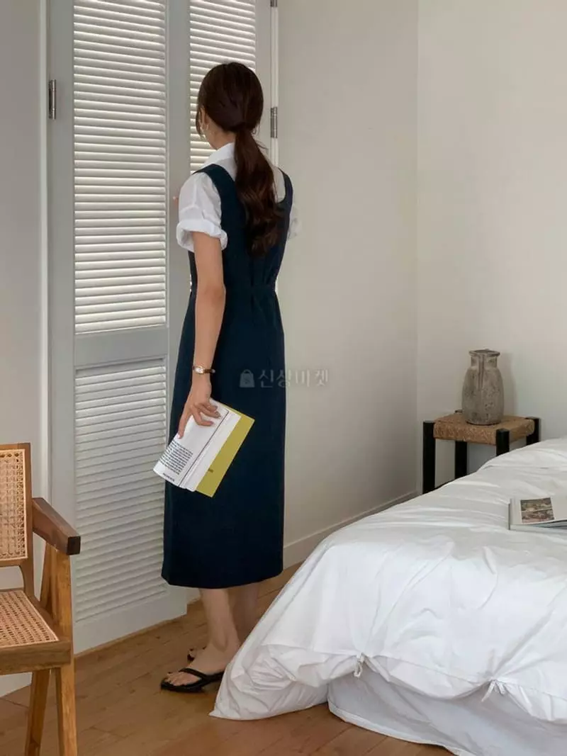 Hither - Korean Women Fashion - #momslook - Macaroon Sleeveless One-piece - 3