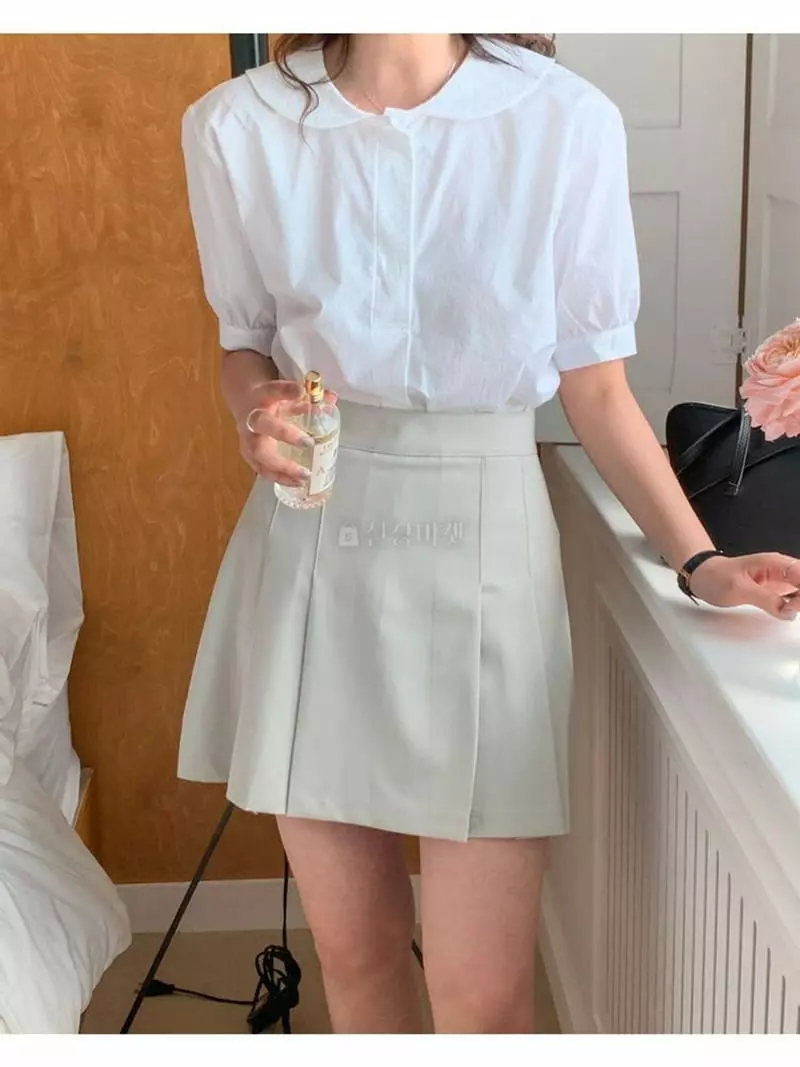 Hither - Korean Women Fashion - #momslook - Leno Skirt