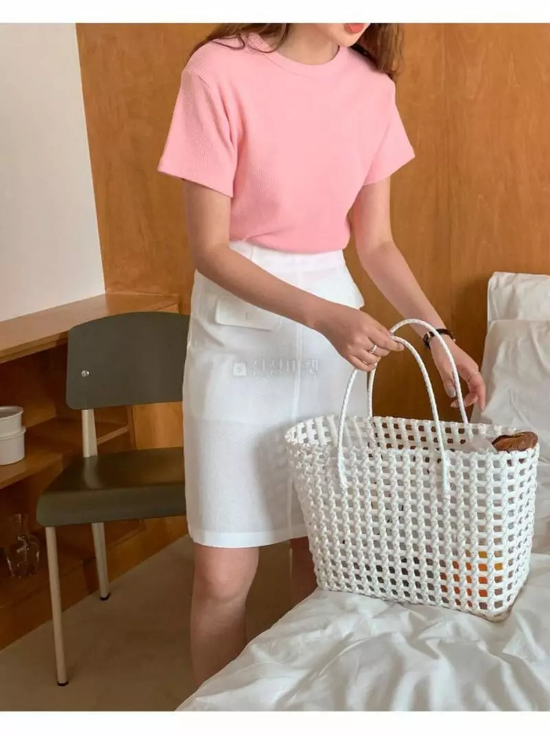 Hither - Korean Women Fashion - #momslook - Royal Waffle Tee