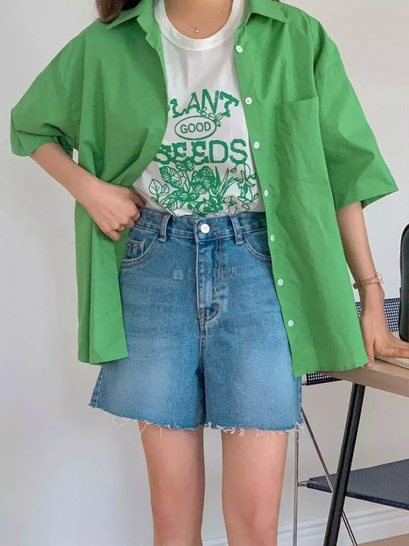 Hither - Korean Women Fashion - #vintagekidsstyle - Plant Tee - 4