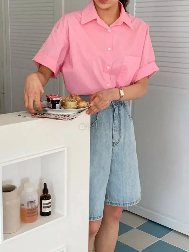 Hither - Korean Women Fashion - #restrostyle - Candy Shirt